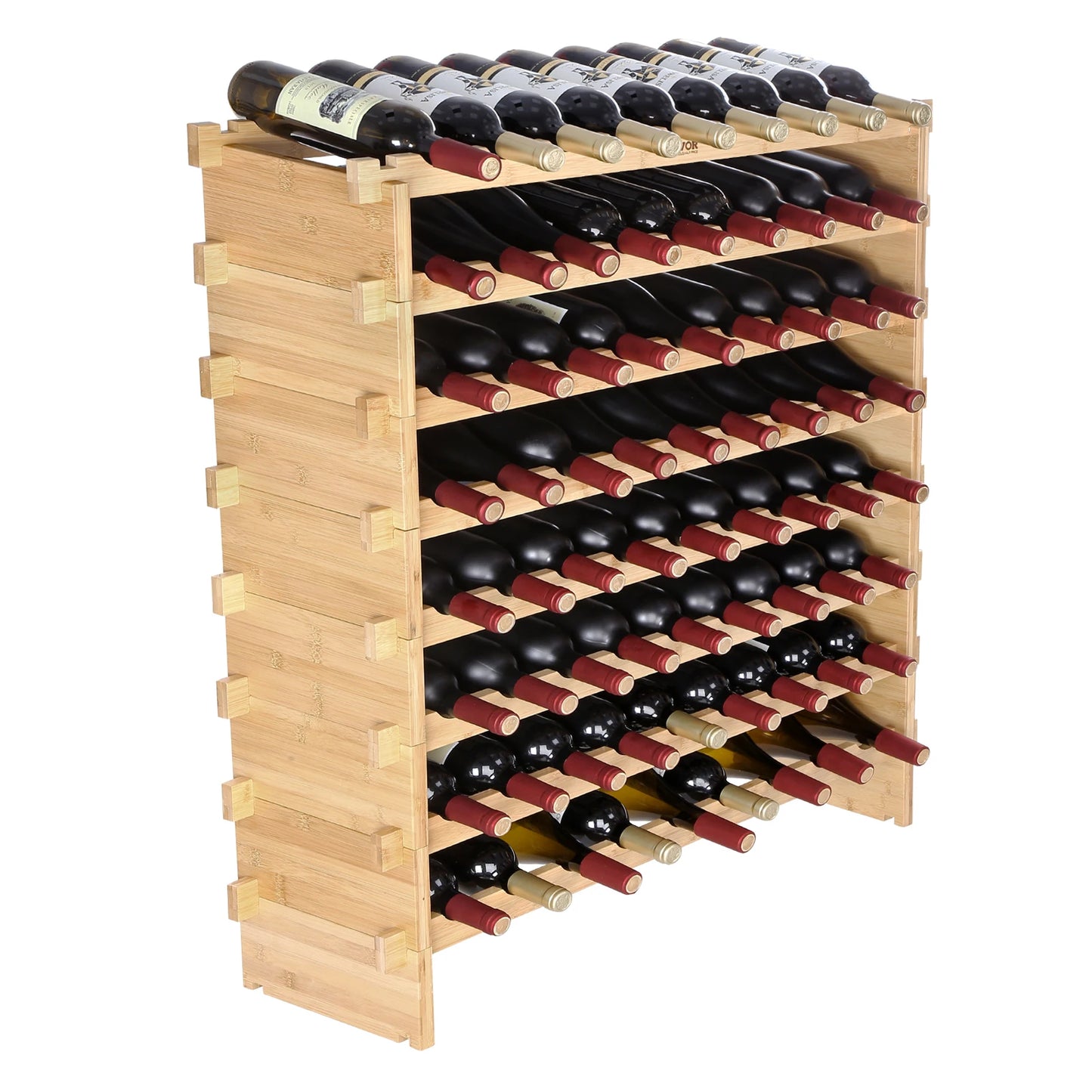 SucceBuy Bamboo Wine Rack Stackable Display