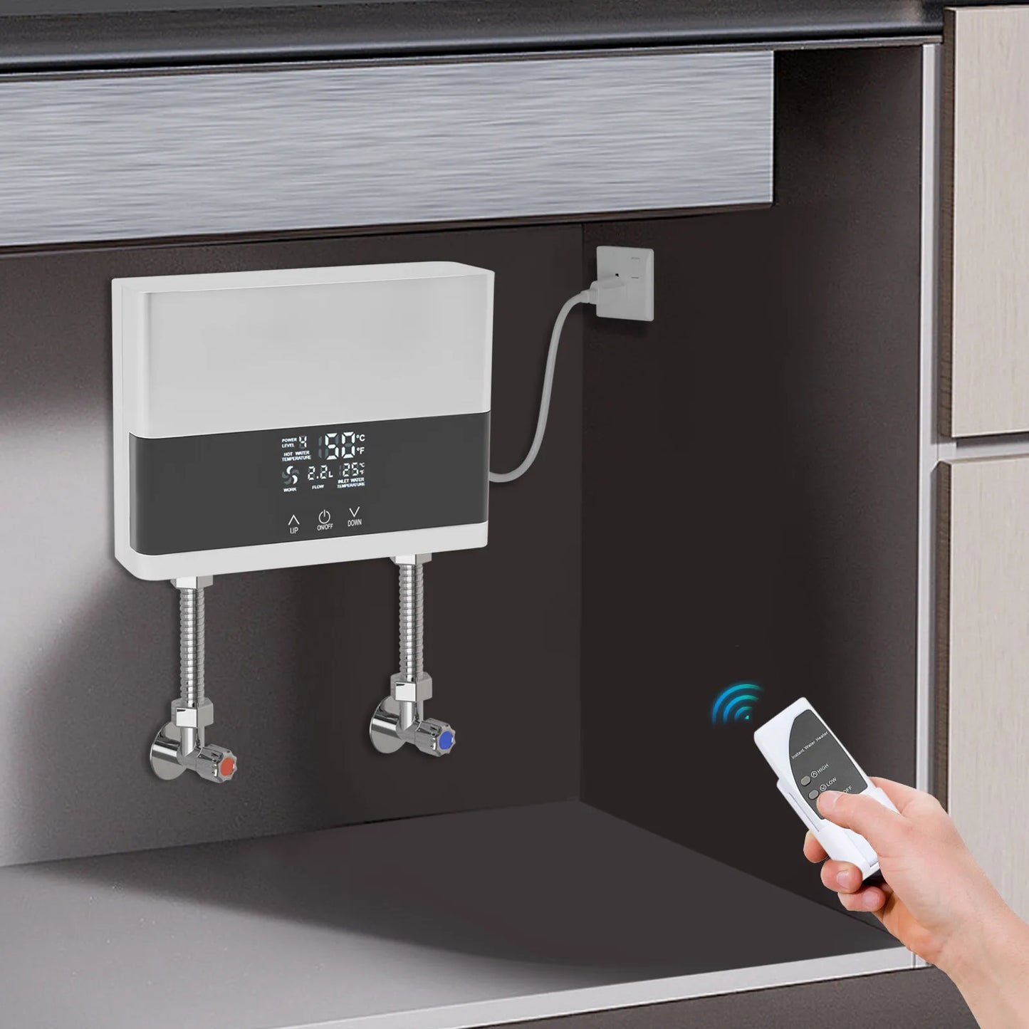 Sweetmile 110V 4000W Instant Mini Electric Water Heater With Remote