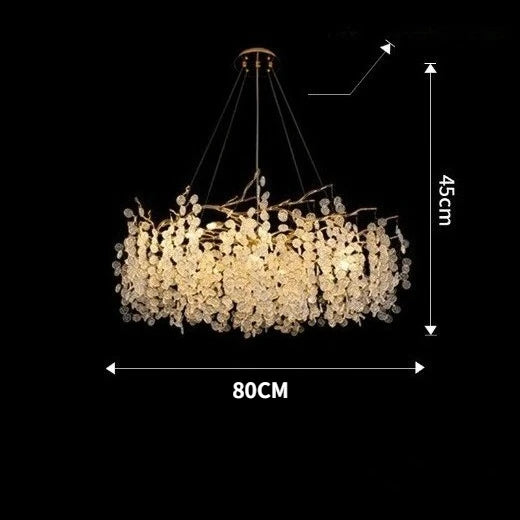 Modern Luxury Creative LED Ceiling Hanging Lamps Design Crystal Flower Chandeliers Home Decor Living Dinning Room Bedroom Indoor