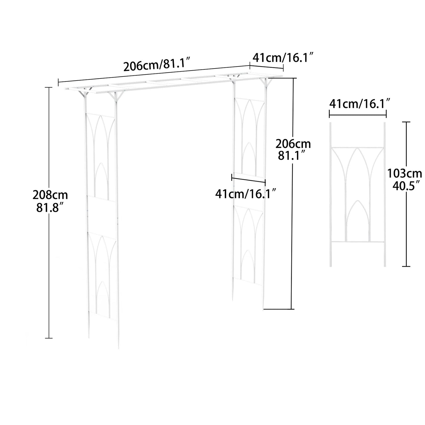 Stereoscopic Garden Arch Arbor Metal Wedding Decor Outdoor Trellis
