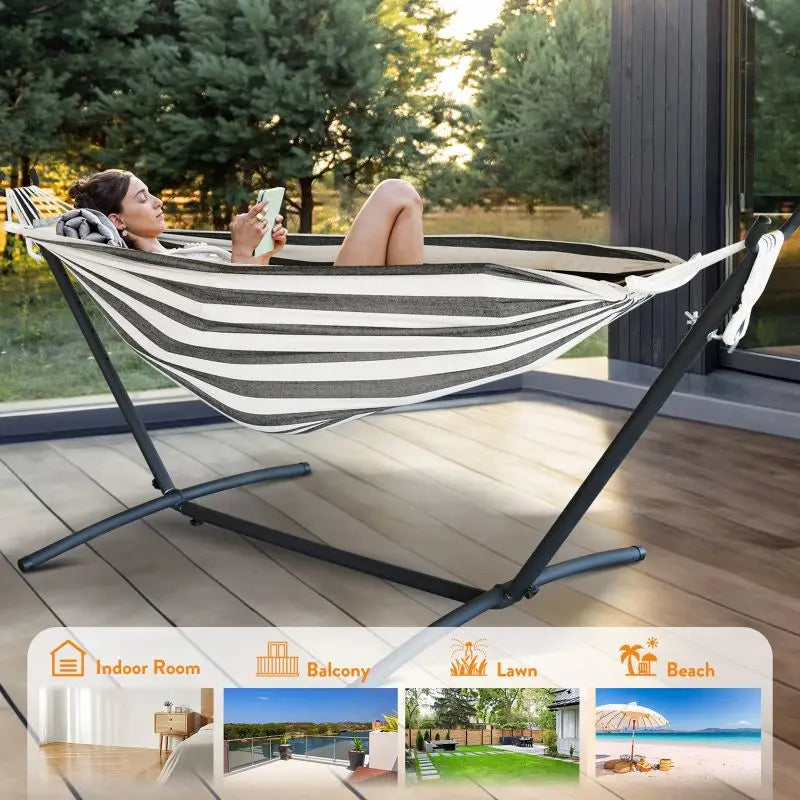 Gyroor Adjustable Stand Hammock With 600Lb Capacity And Outdoor Storage Bag