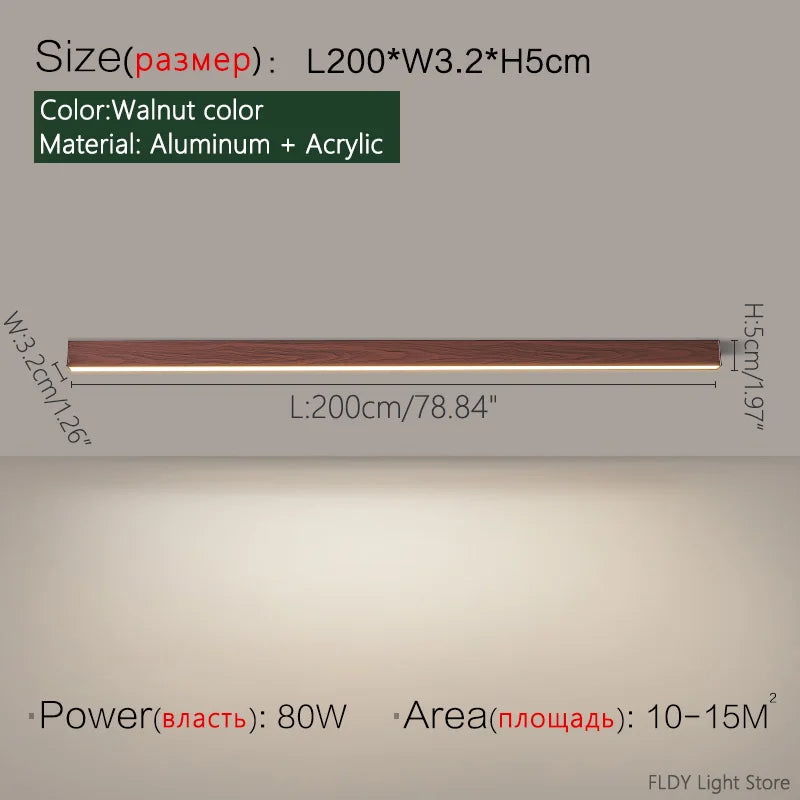 Minimalist living room lighting kitchen dining  bedroom dining room nordic modern aisle balcony strip light