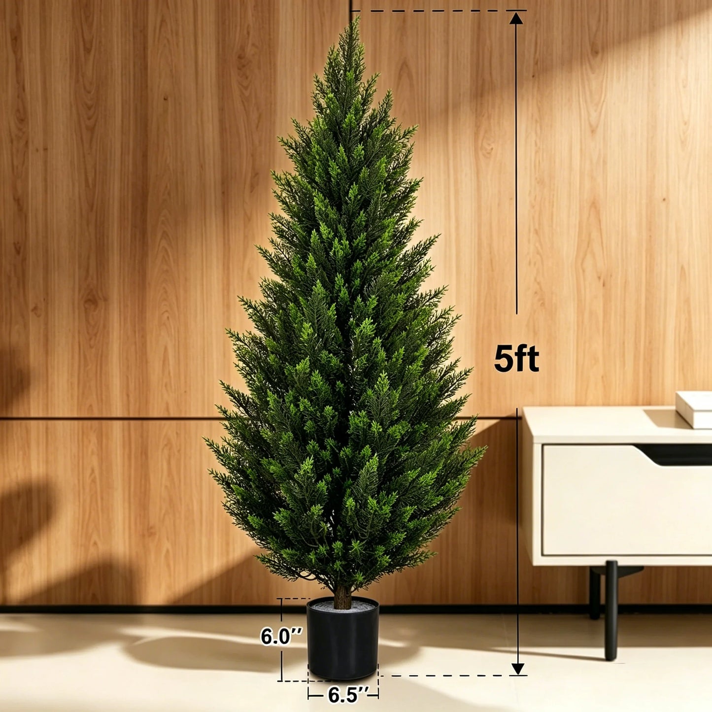Artificial Cedar Topiary Trees Lifelike Faux Shrubs For Indoor Outdoor Decor