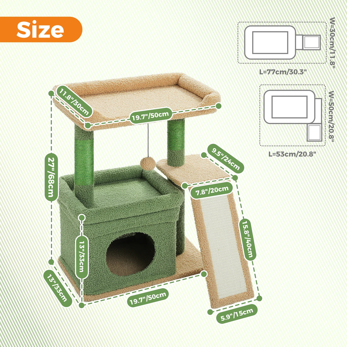 PAWZ Road Indoor Cat Tree Featuring Sisal Scratching Posts