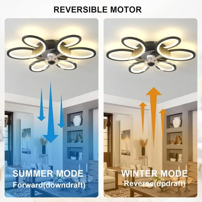 Fan light with a Chinese knot design, featuring stepless dimming, 6 fan speed settings, a timer function, and a reversible motor; ideal for use above a dining table, in a bedroom, or in a study