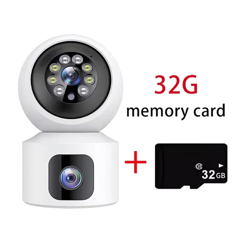 8MP 4K Wireless Camera PTZ Dual Lens WIFI Home Smart Protection IP Camera Night Vision Two Way Audio Surveillance Baby Monitor