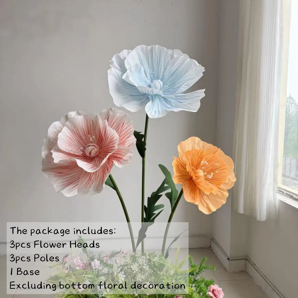 170cm EVA Large Artificial Flowers Road Lead Flower Window Display Wedding Decor Props Party Home Decoration Marriage With Stand