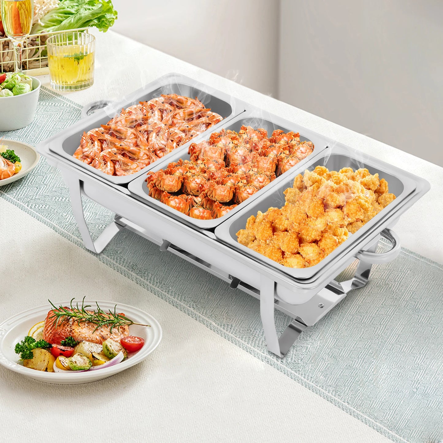 Stainless Steel Chafing Dish Buffet Set For Restaurants
