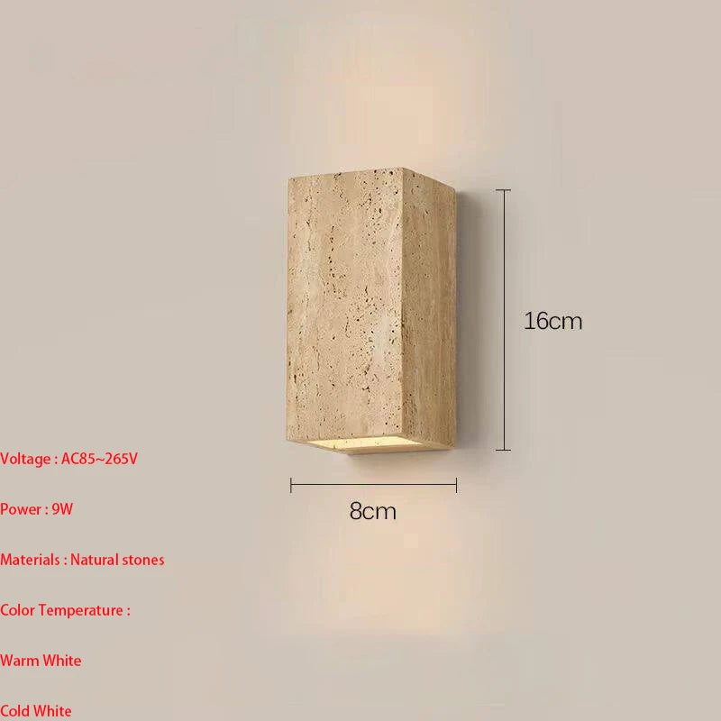 Surface Mount Yellow Cave Stone LED Wall Light 85~265V 9W Nordic style Indoor Wall Lamps For Living Room Decoration Sconce