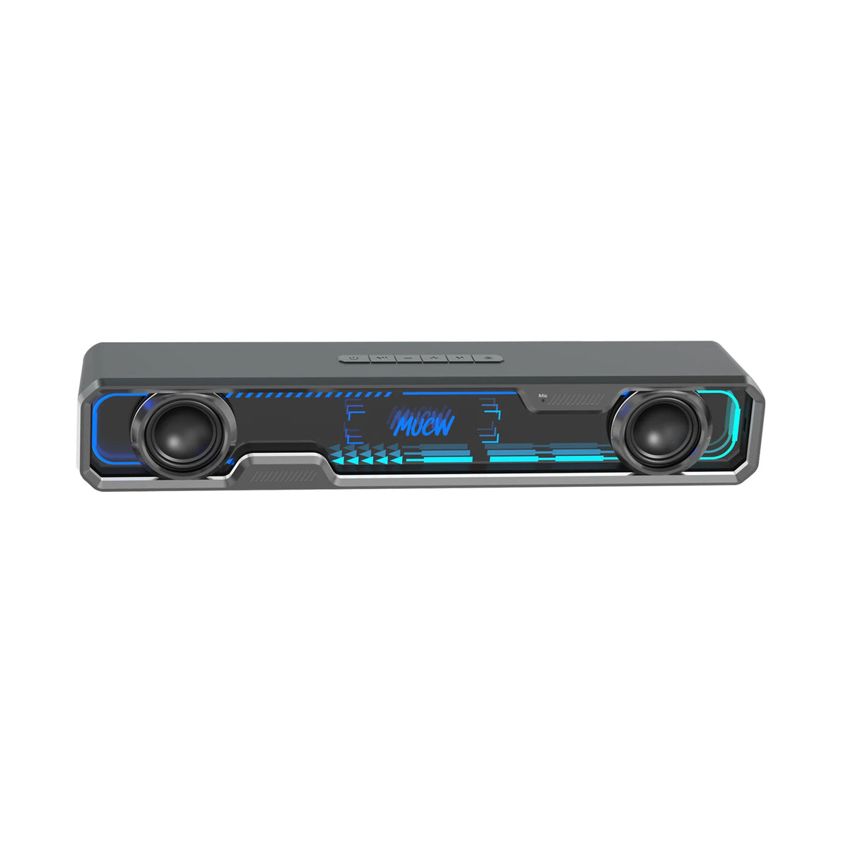 MUCW MU‑C13 Desktop Soundbar 6W Dual‑Driver Stereo Computer Speaker Bluetooth 5.4 & USB Sound Card RGB Gaming Light For PC Monitor Office Gaming