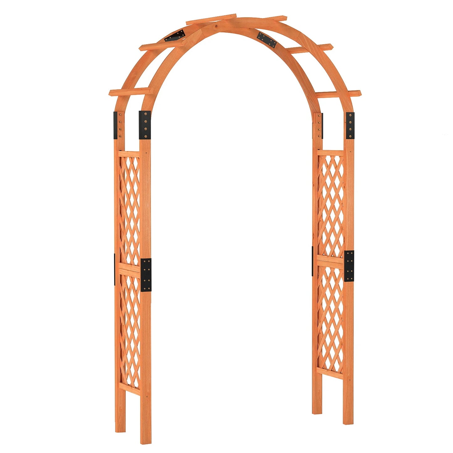 LIFEZEAL Garden Arch Wooden Arbor For Climbing Plants