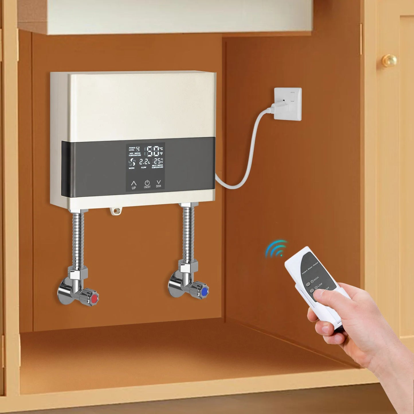 Sweetmile 110V 4000W Instant Mini Electric Water Heater With Remote