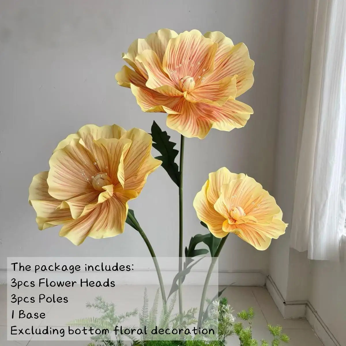 170cm EVA Large Artificial Flowers Road Lead Flower Window Display Wedding Decor Props Party Home Decoration Marriage With Stand