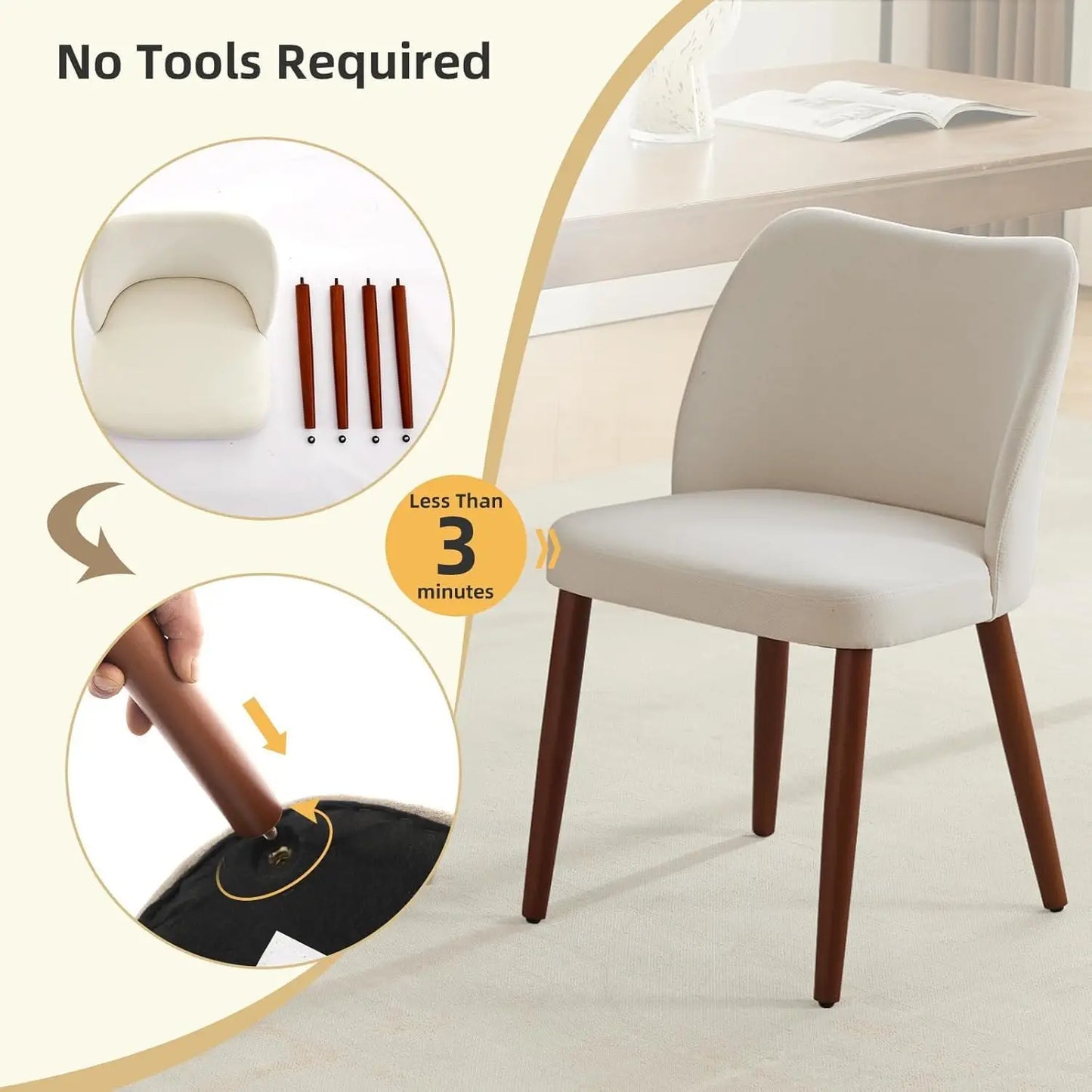 HobbyLane Mid Century Modern Dining Chairs Set Of 2