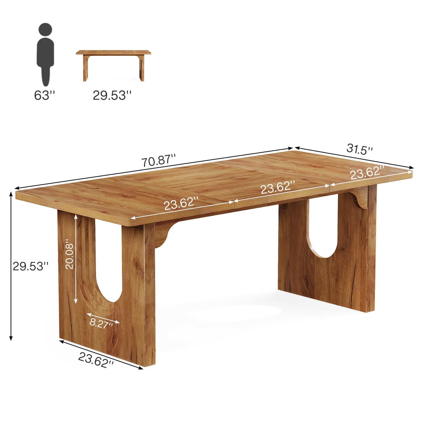 LITTLE TREE Modern Dining Table For Six To Eight People