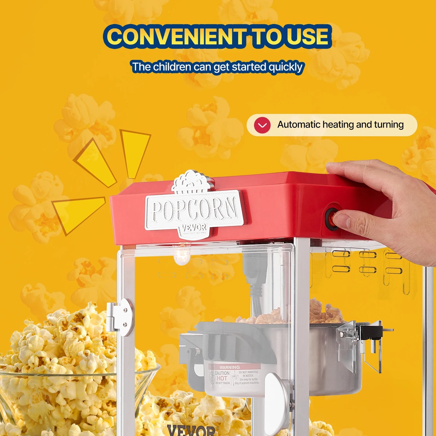 SucceBuy Commercial Popcorn Maker Countertop Machine Movie Theater Style