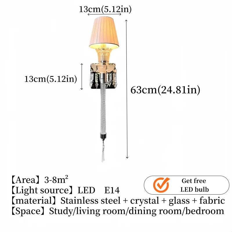 French Vintage Elegant Wall Sconce, Romantic Cozy Ambient Lighting for Bedroom Living Room Hallway Home Hotel Decor E14