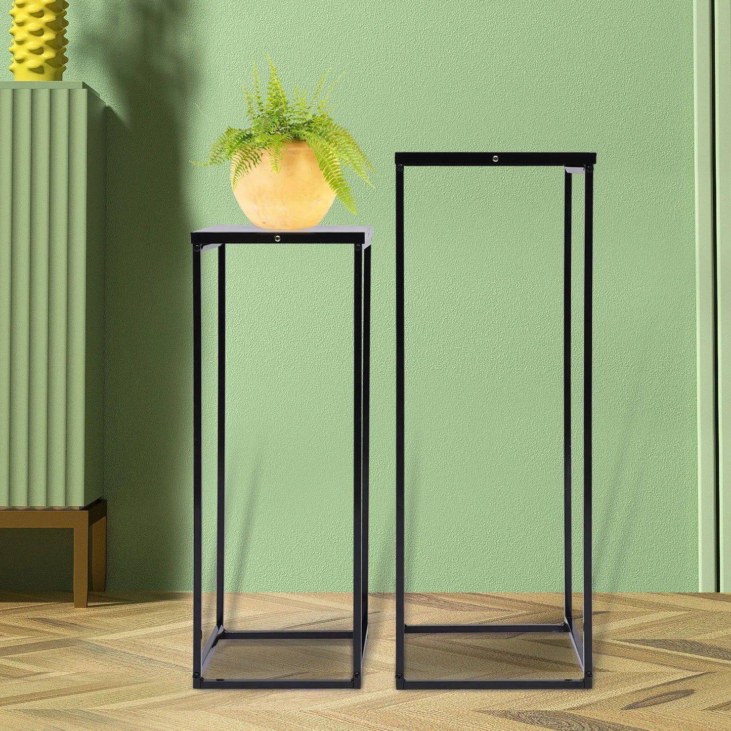 Metal Plant Stands Square Flower Holders For Living Room Decor