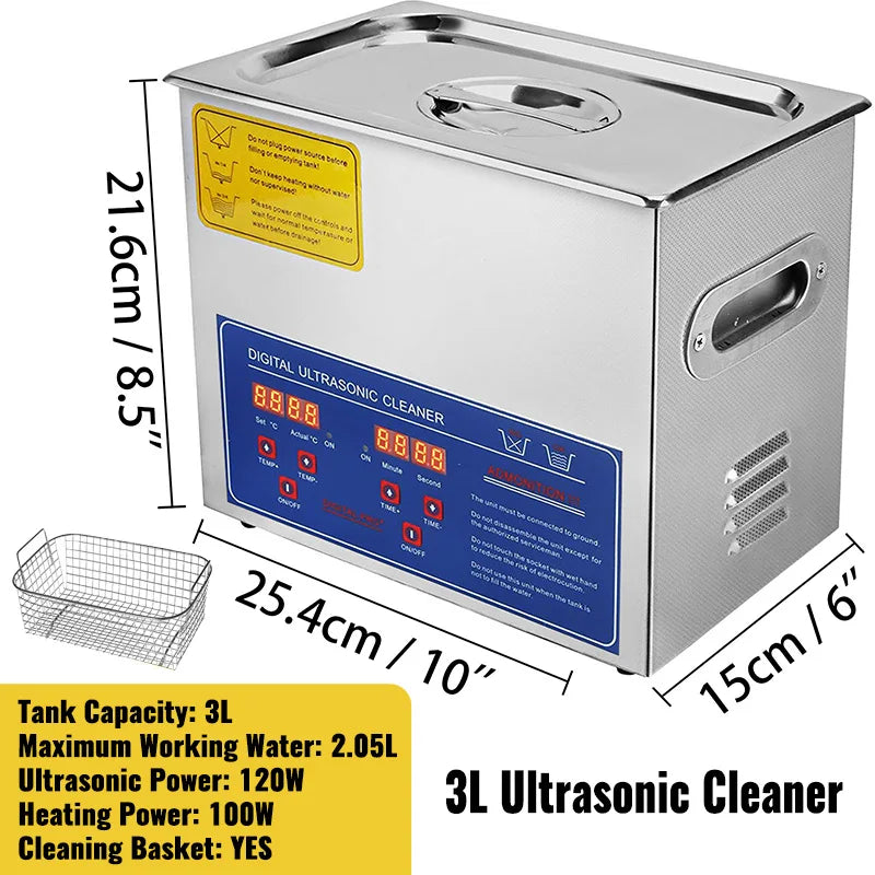 SucceBuy 1.3L 2L 3L 6L 10L 15L 22L 30L Ultrasonic Cleaner Lave-Dishes Portable Washing Machine Ultrasound Home Clean Appliances