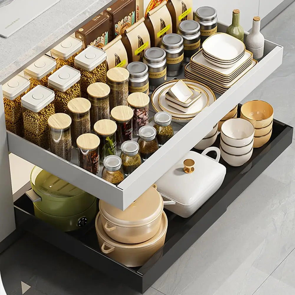 Garvee Stainless Steel Expandable Pull Out Cabinet Organizer