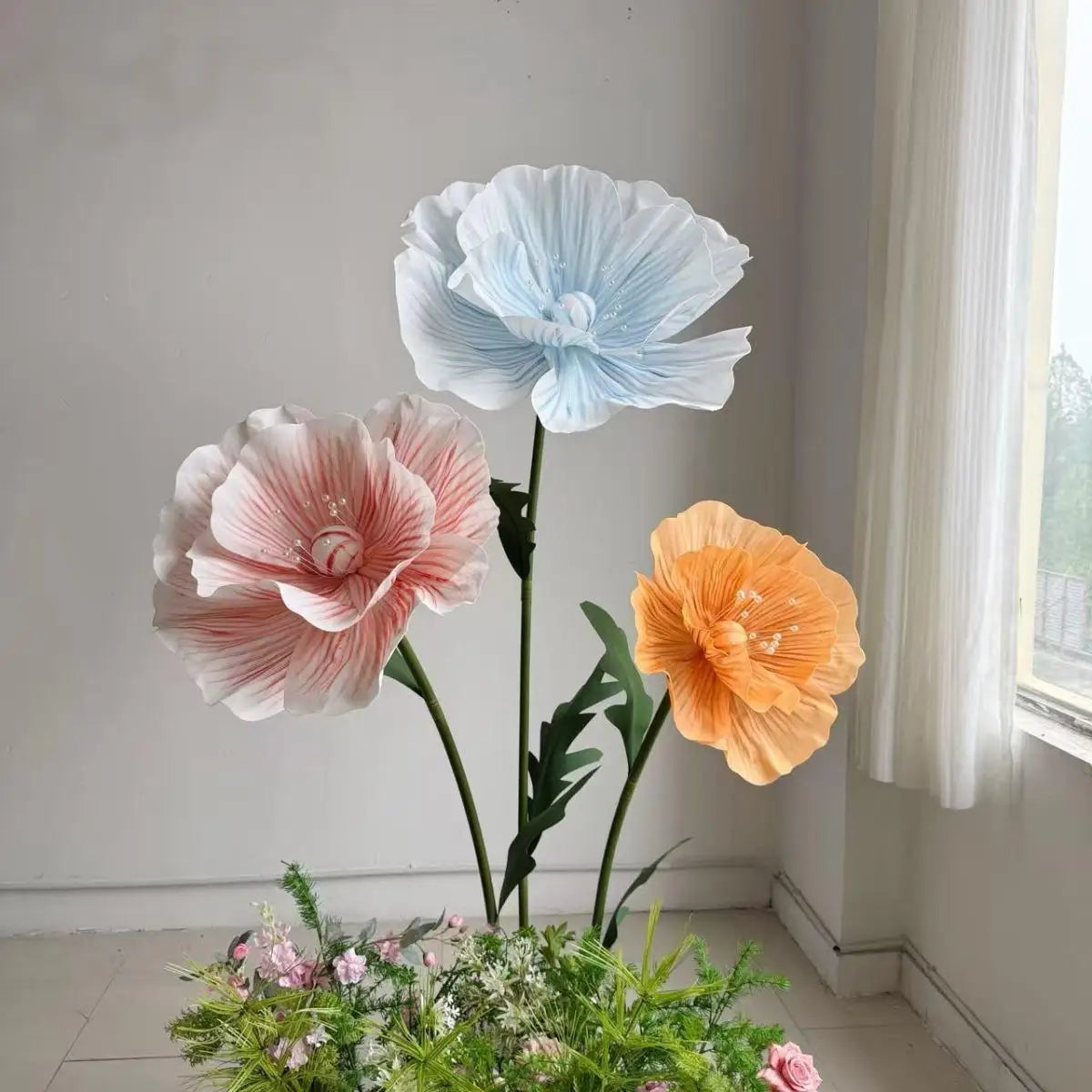 170cm EVA Large Artificial Flowers Road Lead Flower Window Display Wedding Decor Props Party Home Decoration Marriage With Stand