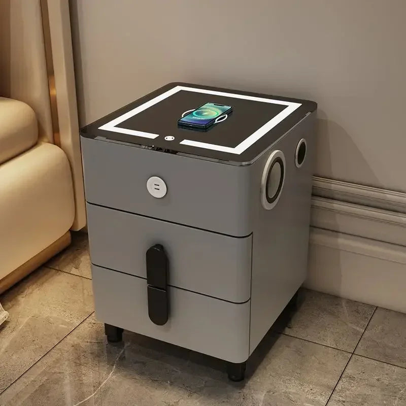 Luxury Glass Vanity Table With Smart Wireless Charging Led Mirror