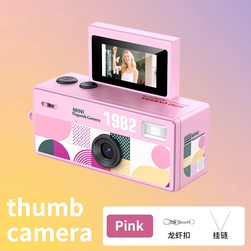 Magecam Thumb Keychain Camera 0.96inch Flip Screen Retro CCD Mini Digital Camera 720P Very Small Camcorder Video Recorder