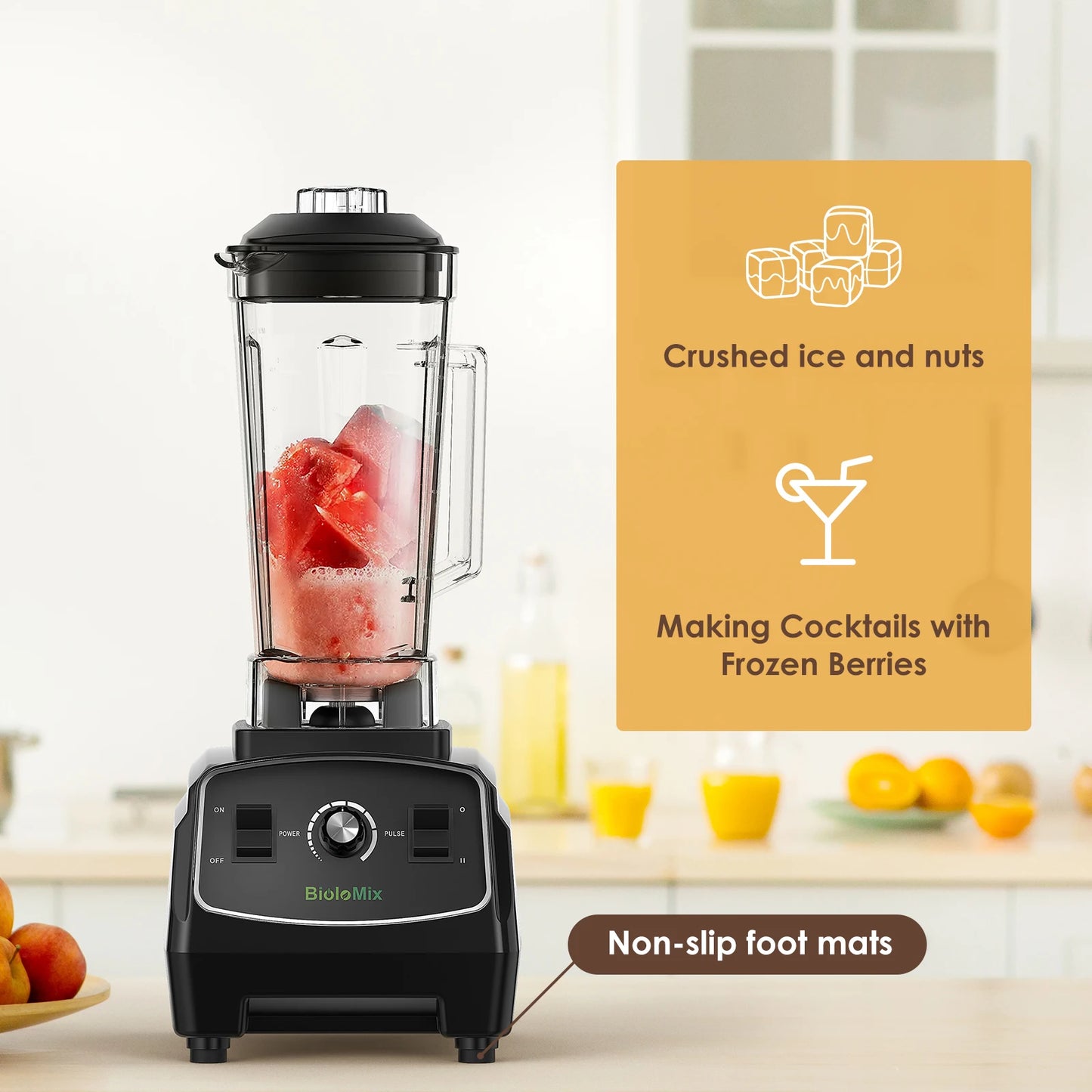 Biolomix Heavy Duty Commercial Blender Juicer Mixer Food Processor