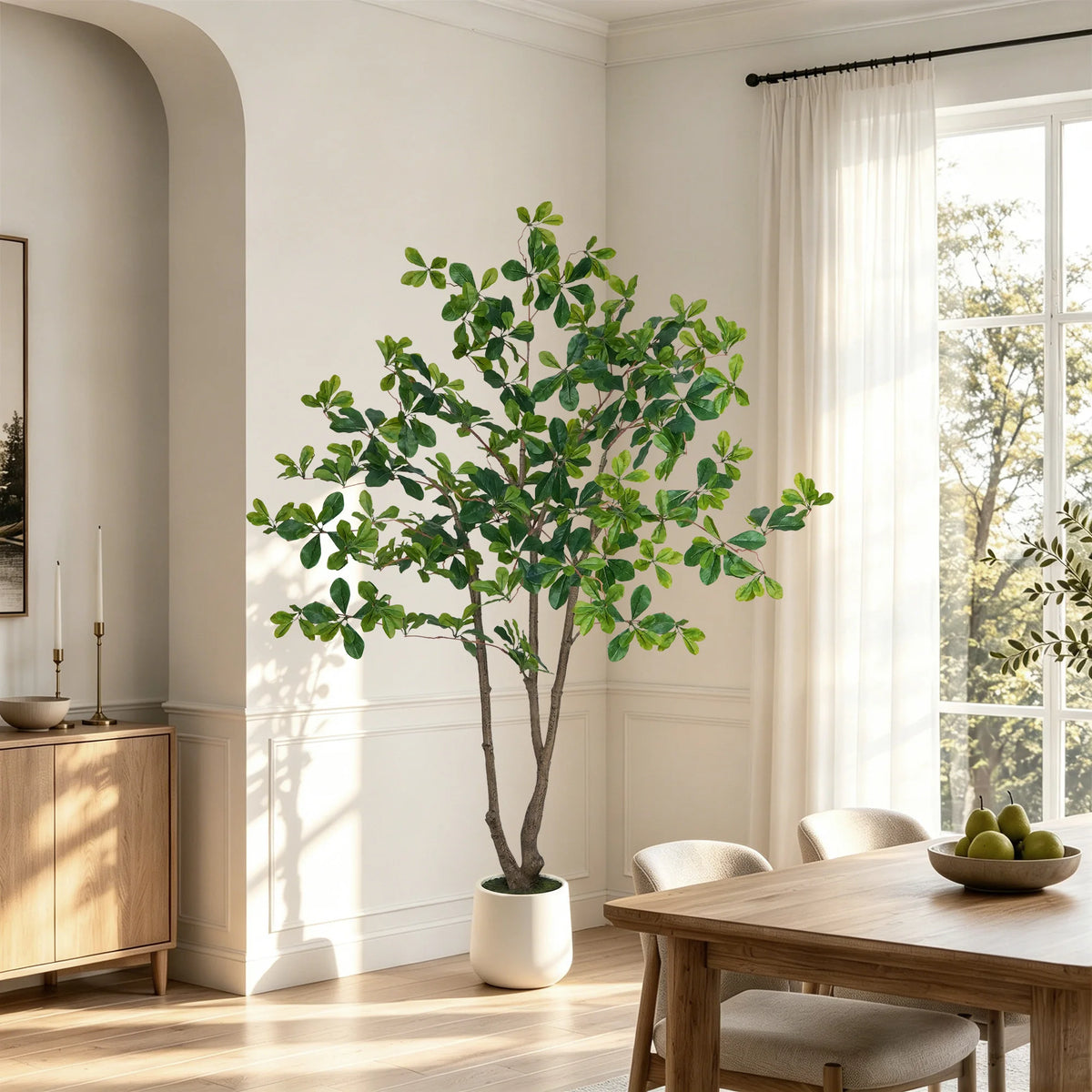 Olitree Faux Olive Tree With Natural Wood Trunk Indoor Plant