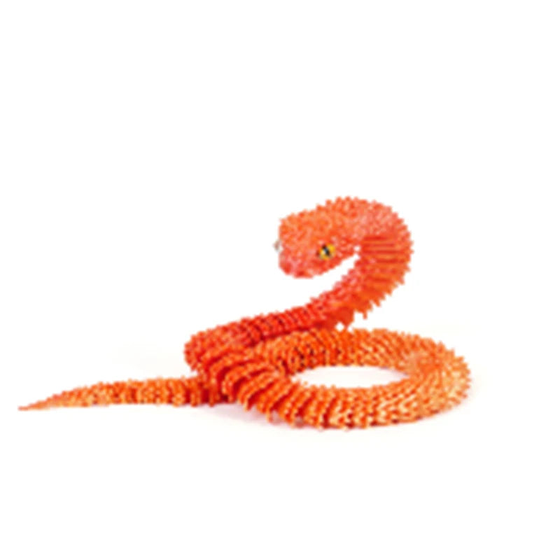 3D Printed Snake Decoration Colorful Model 3D Printed Animals Creative Toy Desk Accessories Room Decor Table Ornament 3 Sizes