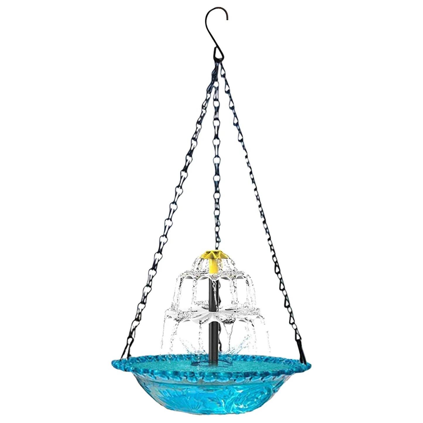 Solar Hanging Bird Bath Fountain for Outdoor Garden Decor