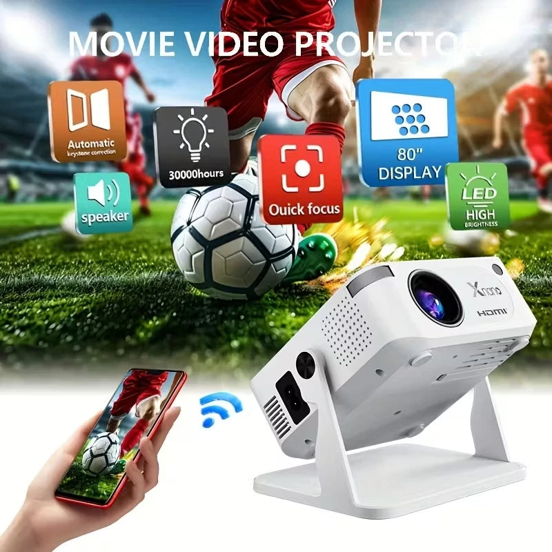 Xnano HA109 Mini Projector Android11 WiFi6 BT5.0 280 ANSI 720P Built-in App Mirror SmartPhone for 1080P 4K Video Home Cinema