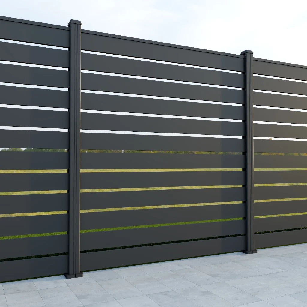 Modern Aluminum Privacy Louver Fence Panel For Outdoor Yard