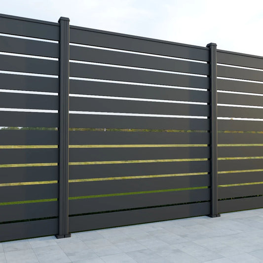 Modern Aluminum Privacy Louver Fence Panel For Outdoor Yard