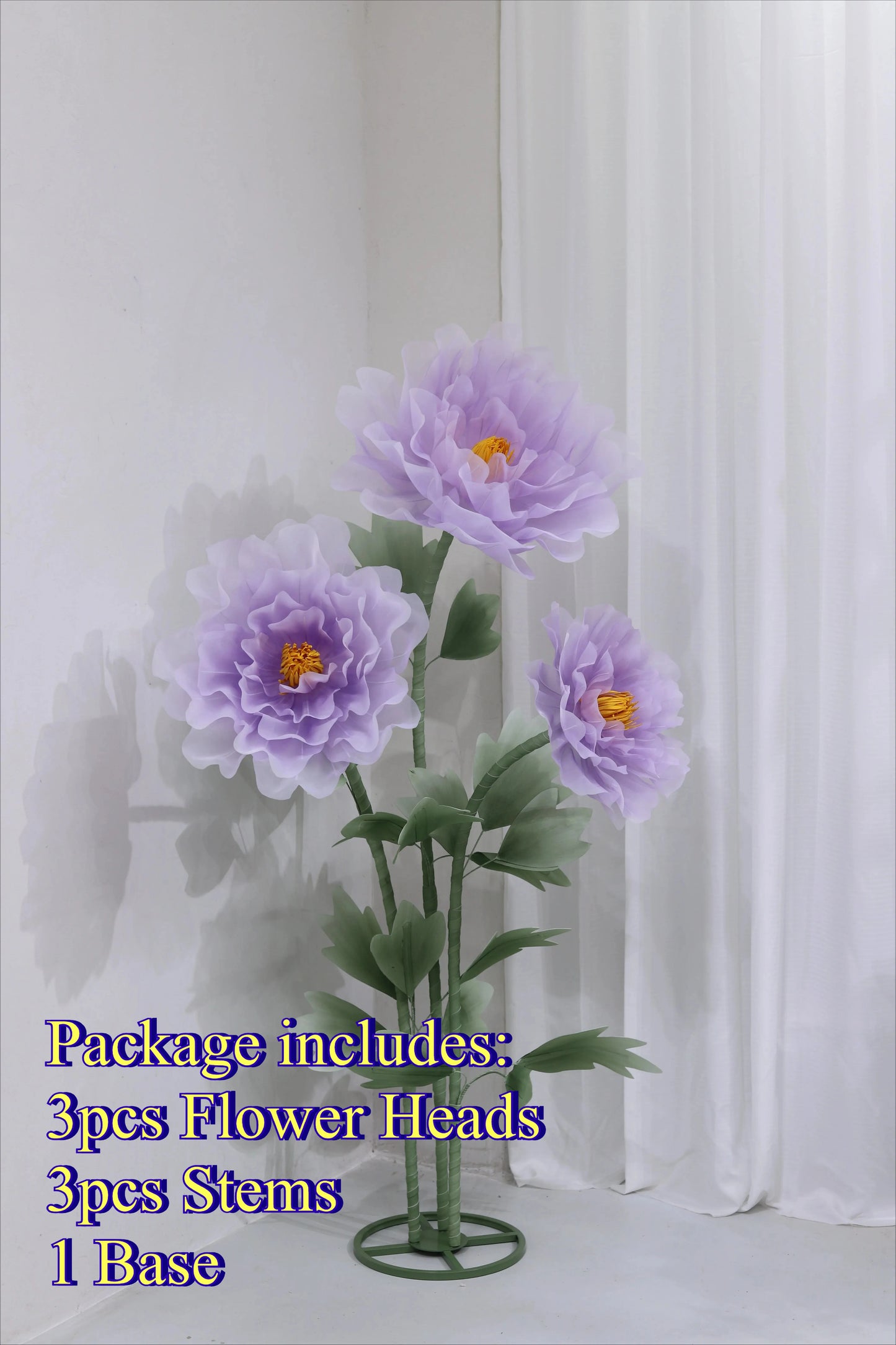 Waterproof Giant Silk Decorative Poppy Big Artificial Flowers Wedding Road Lead Flower Backdrop Decoration With Stand Home Decor
