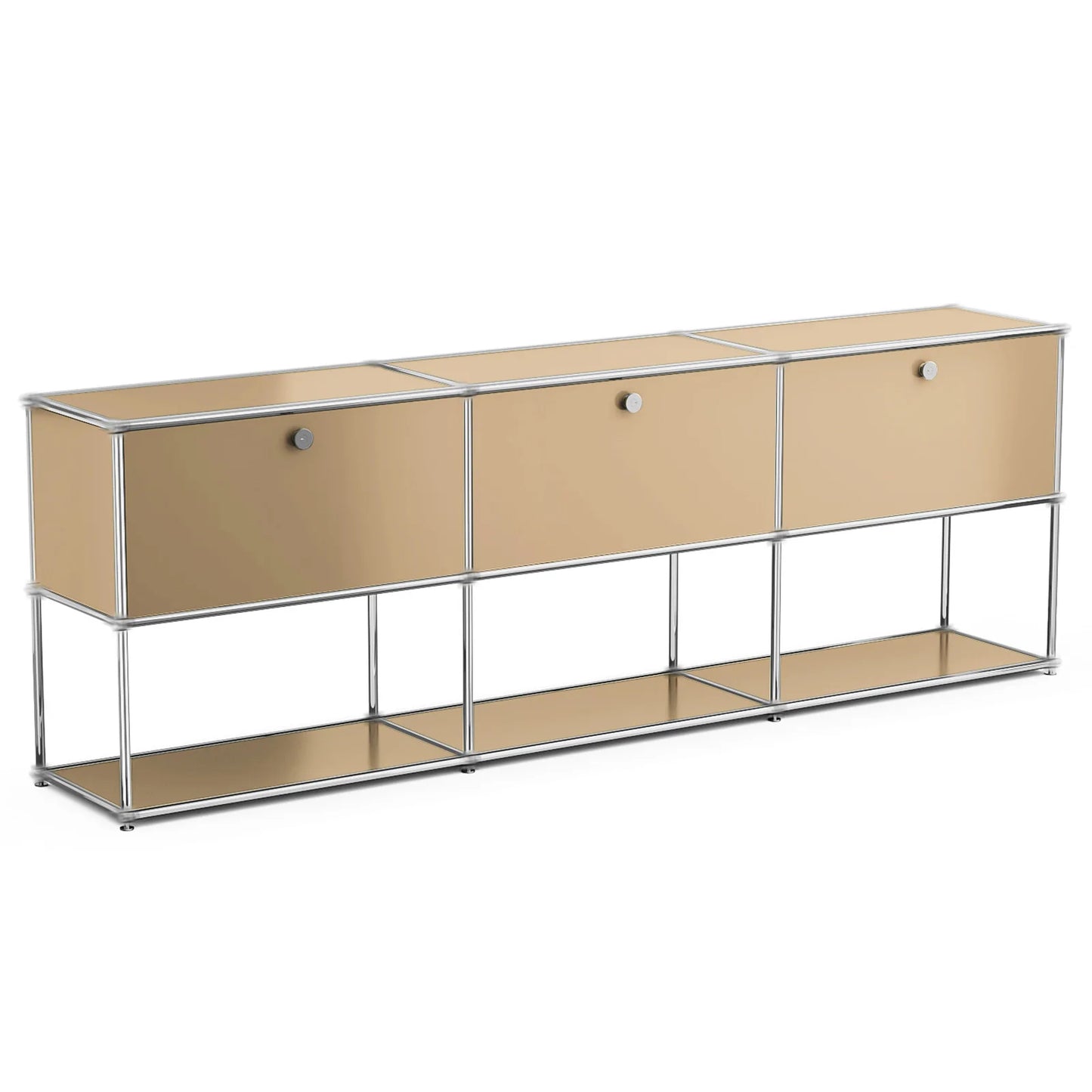 Modern Storage Cabinet Stainless Metal Organizer TV Stand Cabinet for Living Room and Home Office Furniture