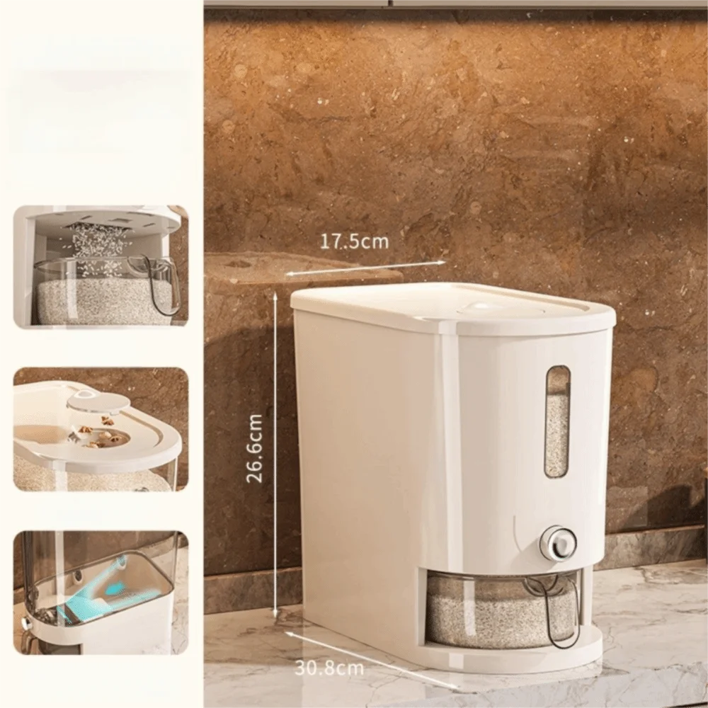 New Insect-proof Rice Storage Container 5/10KG Moisture Proof Rice Sealed Box Dry Food Dispenser Grains
