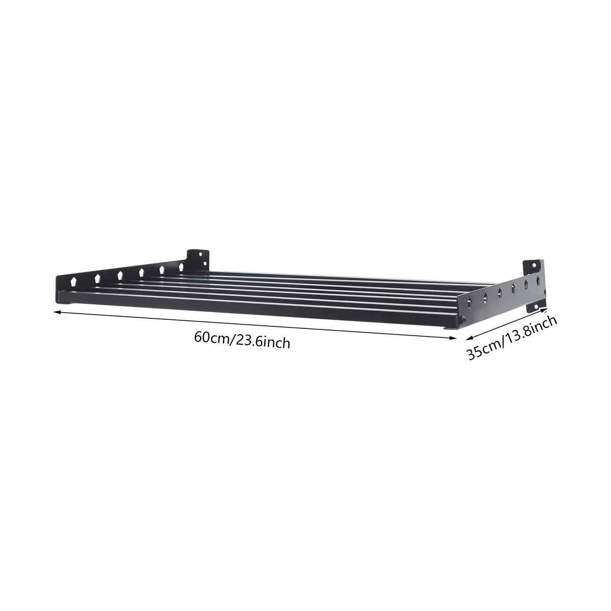 Bymaocar Wall Mounted Kitchen Microwave Oven Steel Shelf Rack