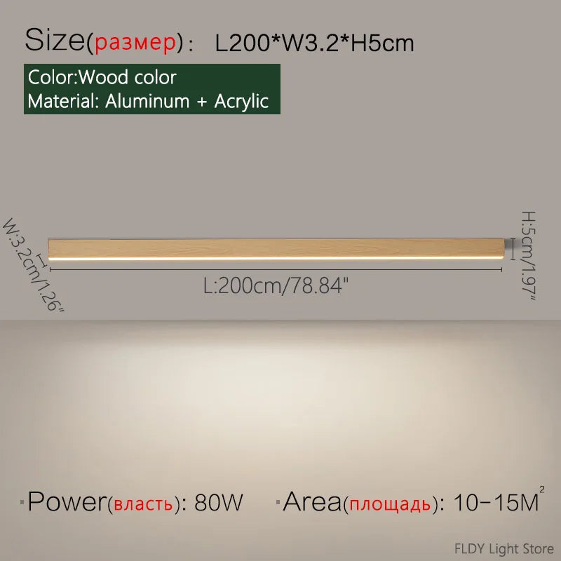 Minimalist living room lighting kitchen dining  bedroom dining room nordic modern aisle balcony strip light