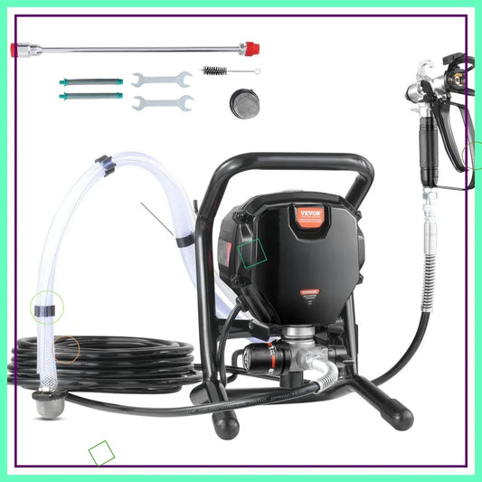 750W Electric Airless Paint Sprayer 3000PSI High Pressure for Home Furniture Fences Interior Exterior Painting