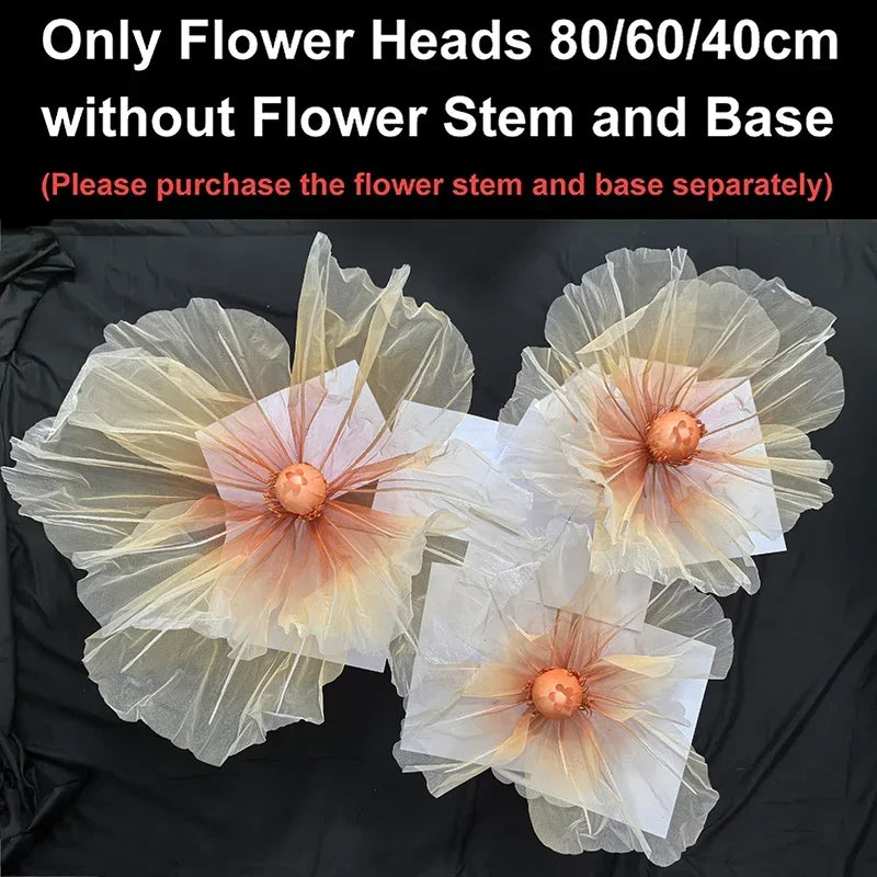 190cm Large Artificial Poppy Flowers Wedding Decor Props Road Lead Flowers Garden Wedding Decoration Window Display Home Decor