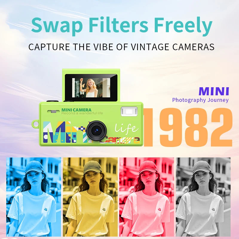 Magecam Thumb Keychain Camera 0.96inch Flip Screen Retro CCD Mini Digital Camera 720P Very Small Camcorder Video Recorder