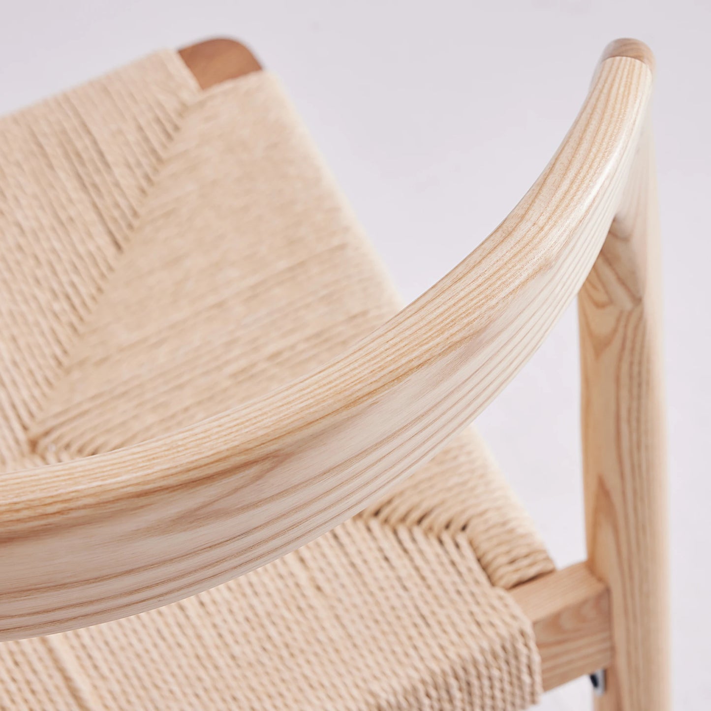 FARINI Ash Wood Stackable Dining Chairs Mid Century Modern