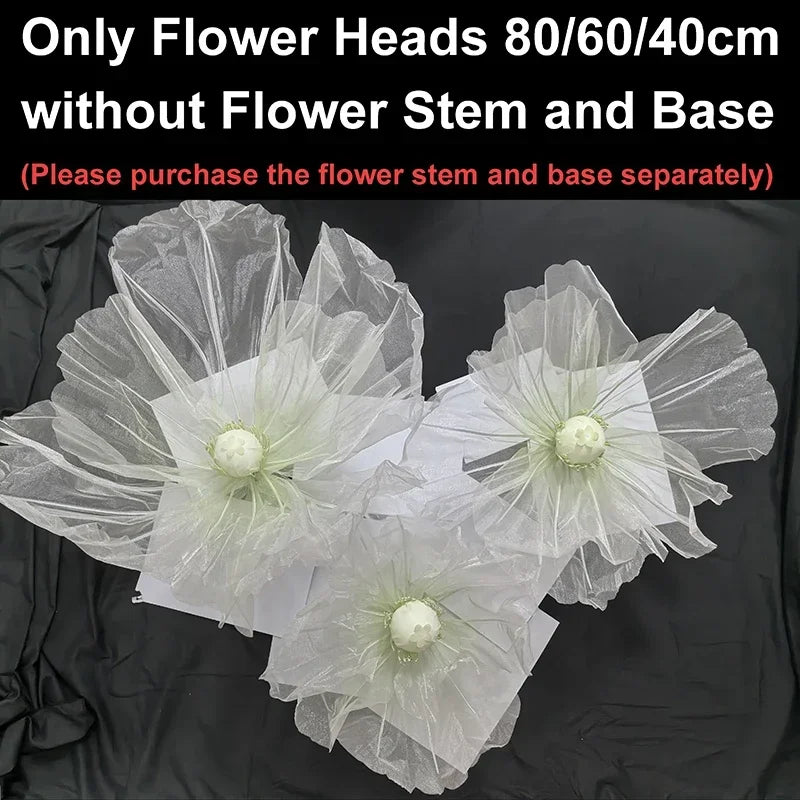 190cm Large Artificial Poppy Flowers Wedding Decor Props Road Lead Flowers Garden Wedding Decoration Window Display Home Decor