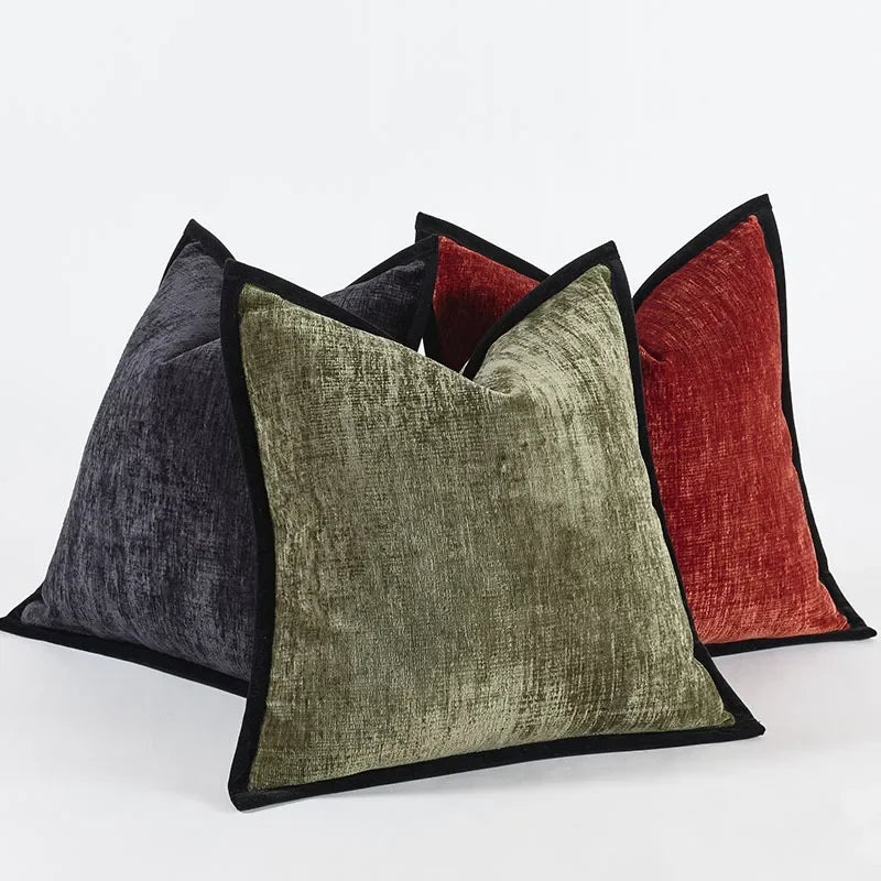 1pc Thick Chenille Cushion Cover Square Solid Color Pillow Case 18*18 20*20 Quality Luxury Home Decor Pillow Cover for Sofa