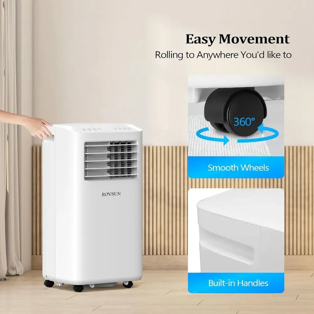 WiFi Enabled Smart 10000 BTU Portable Air Conditioner with Remote & APP Control, 3-in-1 Cooler, Dehumidifier & Fan, Powerful Roo