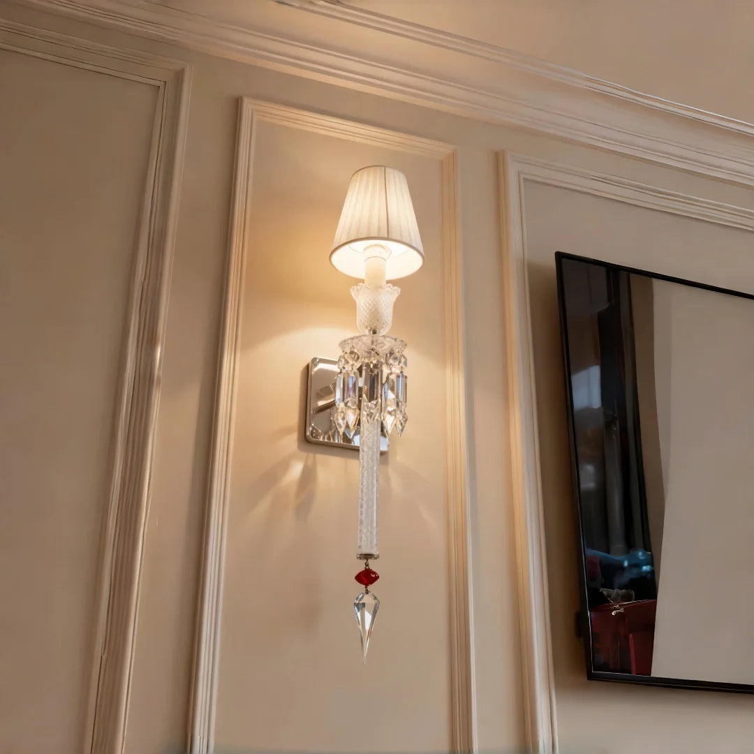 French Vintage Elegant Wall Sconce, Romantic Cozy Ambient Lighting for Bedroom Living Room Hallway Home Hotel Decor E14