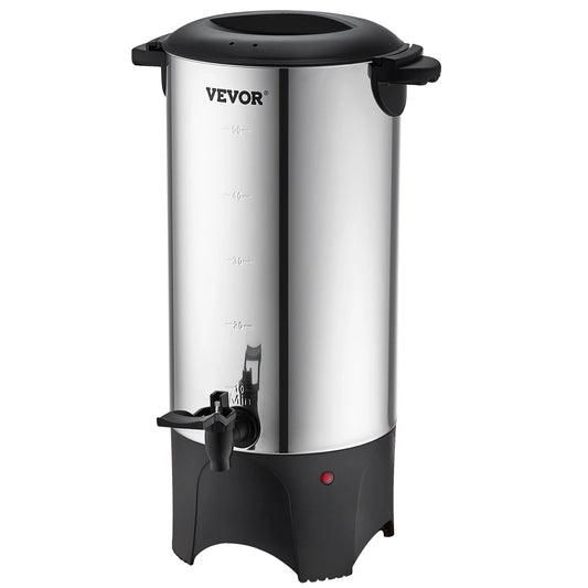 SucceBuy Commercial Coffee Urn Stainless Steel 1000W Electric Brewer