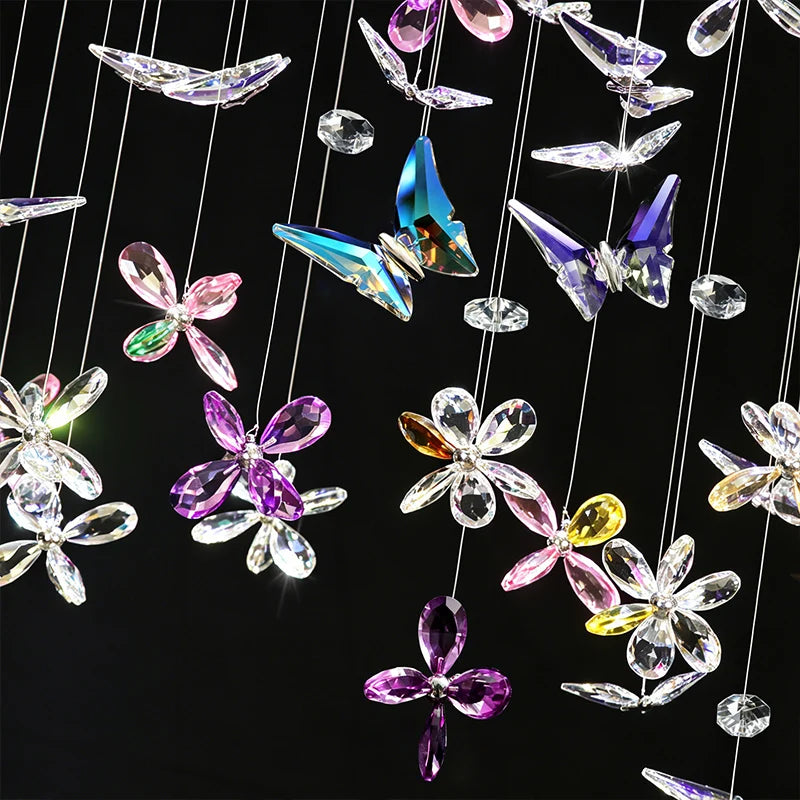 Yingxuan Butterfly Crystal Chandelier For Dining Room Kitchen Island
